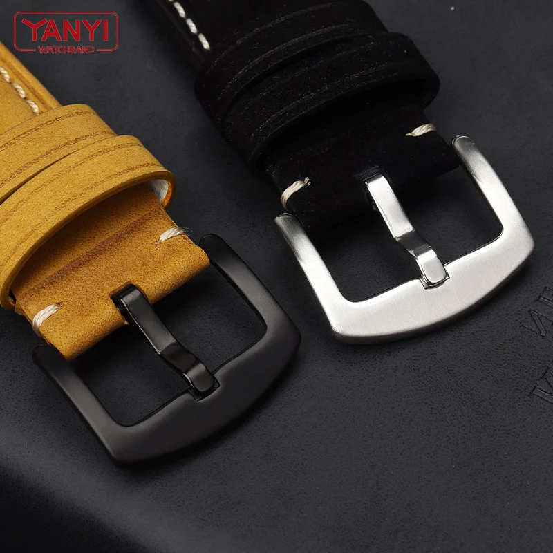 Top Layer Cowhide leather watch band 24-16mm Handmade Crazy Horse Leather watchband for timex T49859|T2N720|T2p141 Watch band