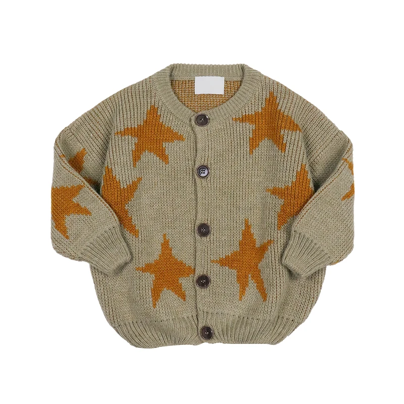 Baratos En STOCK 2019 BC niños Otoño e Invierno nueva ropa para niños suéter Rebeca estrellas Luna rayas suéter para niños