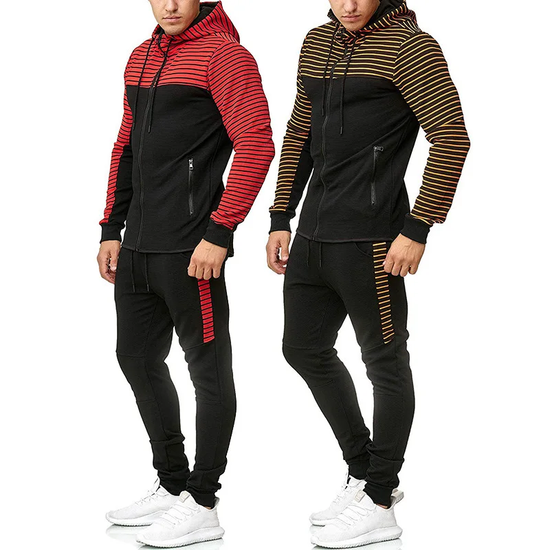 

Tracksuit For Men 2 Two Piece Spring Autumn Cotton Sweatshirt Sweatpants Clothes Mens Training Sports Pants Suit Male Sportswear