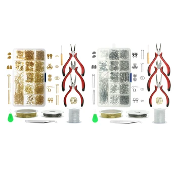 

Jewelry Making Tools Set Repair Kit Findings Supplies Pliers Beading Wire Tools