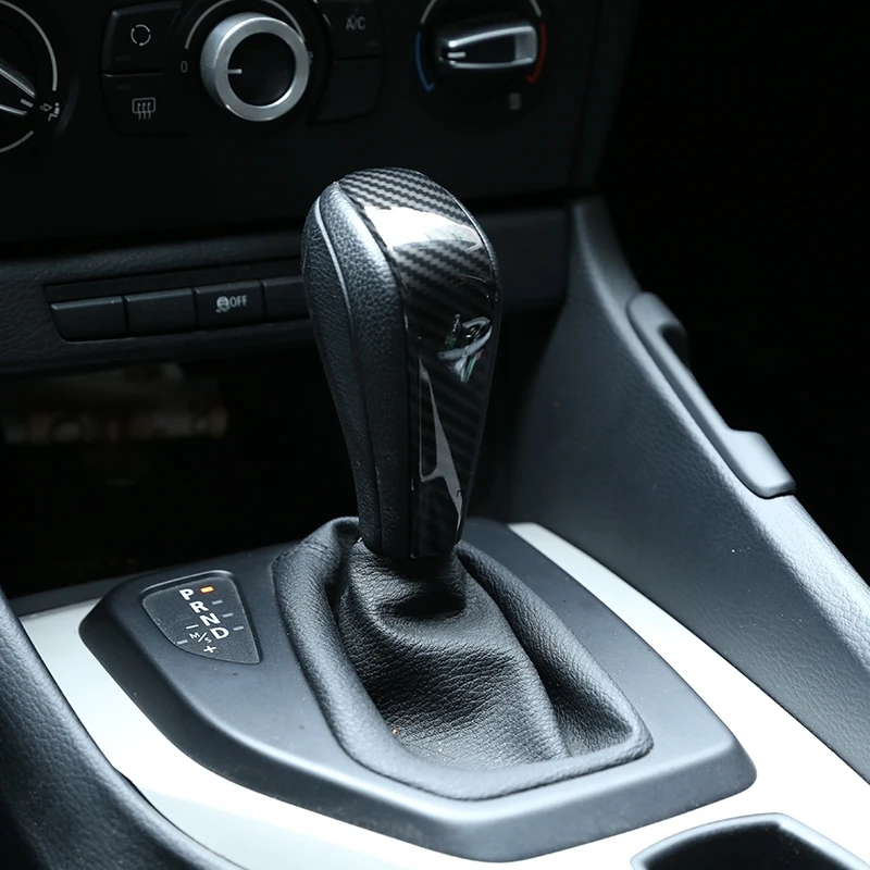 

For Bmw E90 E92 E93 E87 3 Series 2005-2012 Carbon Fiber Color Abs Gear Shift Knob Head Cover Trim Car Accessories