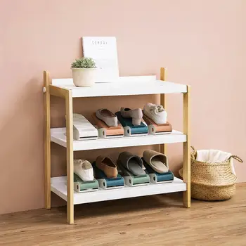 

3PCS/Set Adjustable Double-Layer Shoe Shelf Shoe Cabinet Space-Saving Folding Shoe Rack Household Slippers Shoes Storage Rack