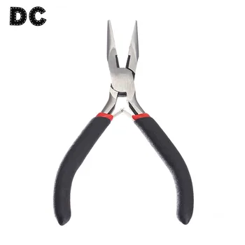 

Stainless Steel Flat Nose Pliers Jewelry Plier Making Hand Craft Tools Black Long fashion accessory jewelry F2682