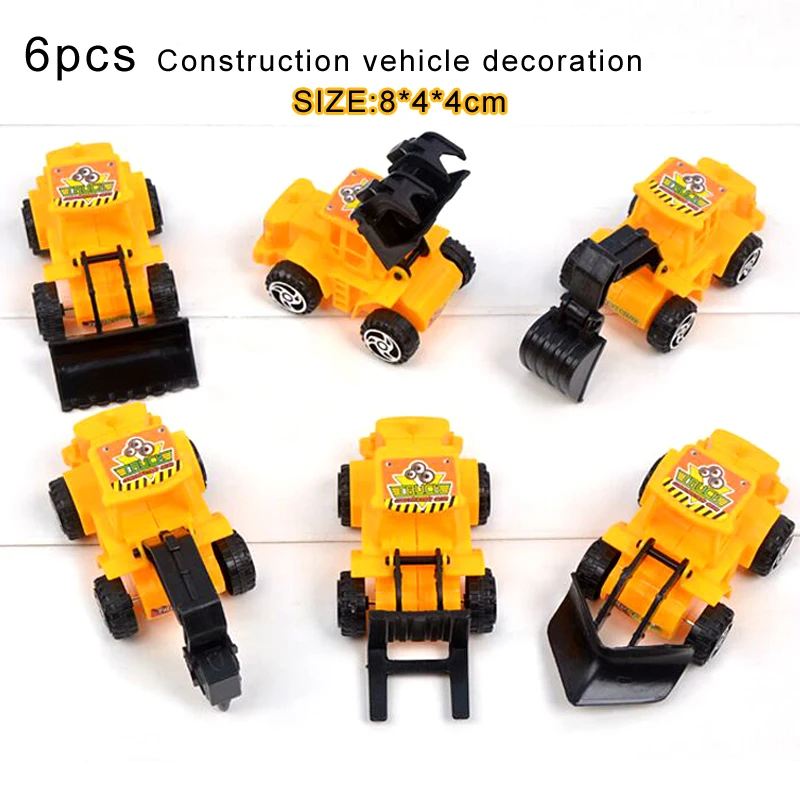 Construction Birthday Party Supplies Balloon Banner Cake Decorations Tractor Blender Dump Trucks Party Decorations for Kids Boys