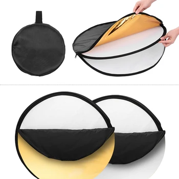 

Photography Light Reflector 110cm/43 Inch Light Reflector 5-in-1 Collapsible Multi-Disc for Studio Outdoor Photography Carry Bag