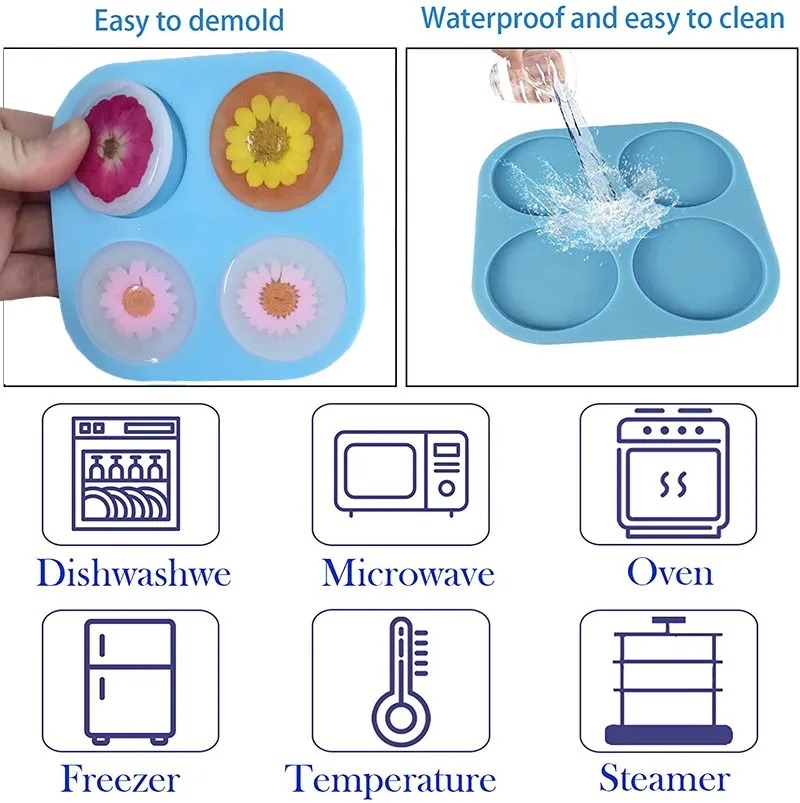2 Pieces Mould 6-Cavity Phone Silicone Mould Socket 12 Pieces Cellphone Socket Collapsible Phone Grip Holder