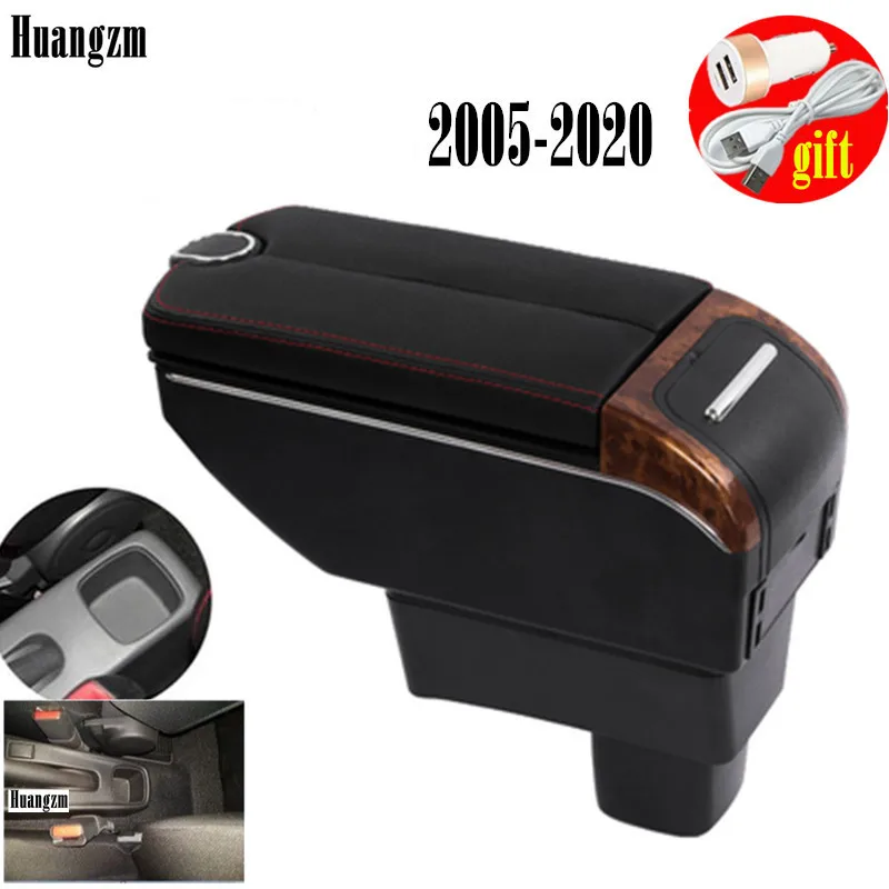 Ящик для хранения консоли Suzuki Swift 2005 2020 7USB с двойными дверями подлокотника