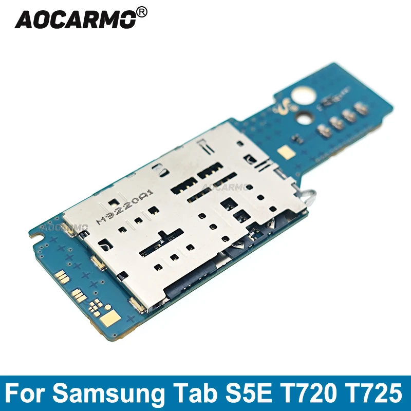 

Aocarmo For Samsung Galaxy Tab S5E T720 T725 Sim Card Reader Holder Slot Connector Flex Cable Repair Part