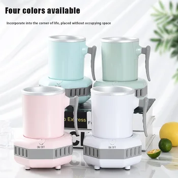 

Smart Beverage Cooler Cup Fast Cooler Electric Cooling Mug Mini Desktop Refrigerator for Cola Wine BV789