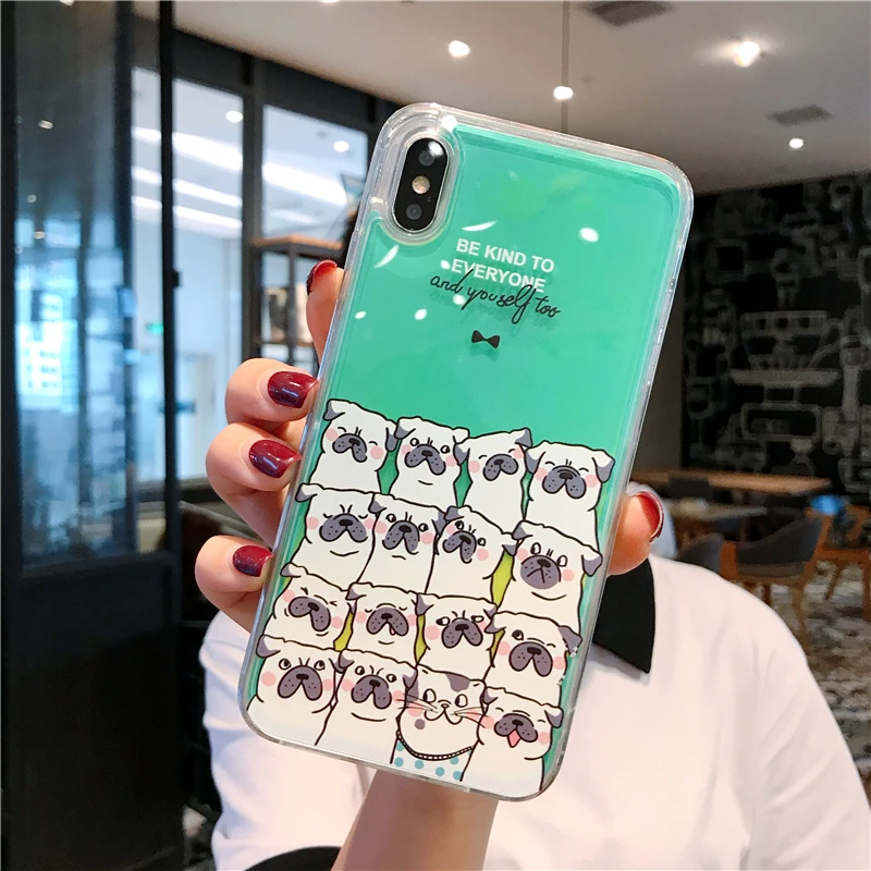 Новый светящийся чехол для iPhone XS max XR X в темноте с милым забавным щенком iphone 8 plus 7 6
