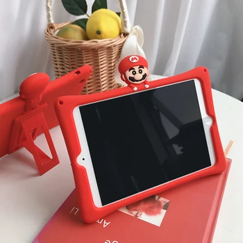 

Lovely Silicone Stand Case For Tablets ipad Mini1 2 3 4 5 air1 2 Cartoon Cover For ipad pro9.7 2017 18 9.7