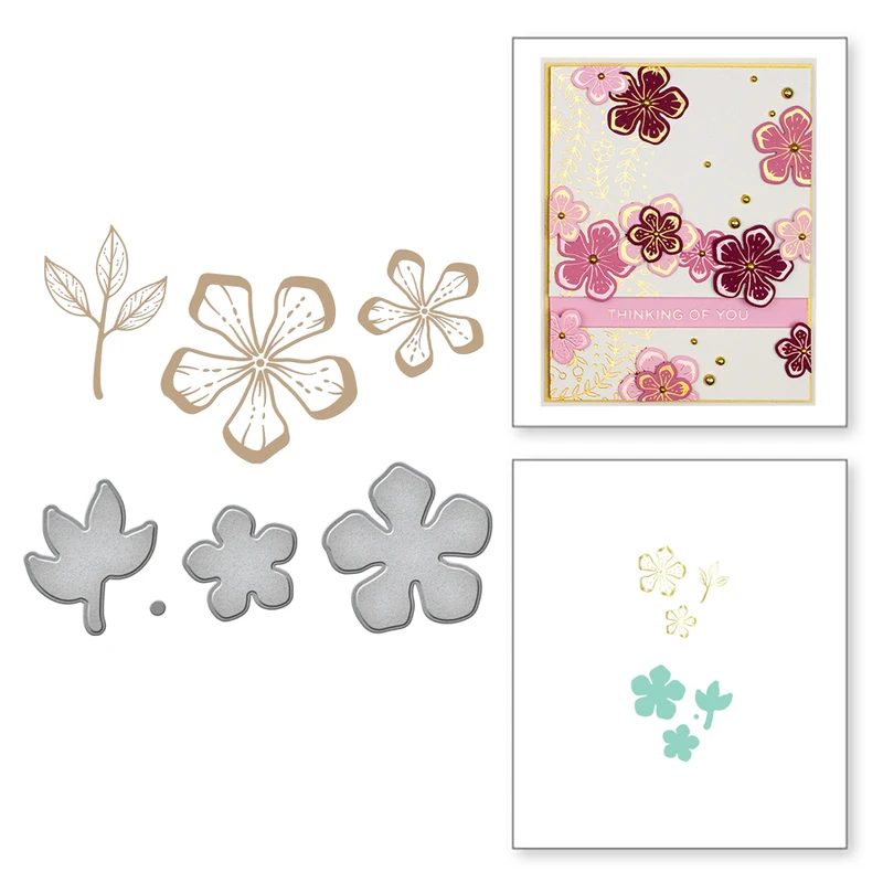 Flower Metal Hot Foil Plate for Scrapbooking and Card Making New Dies