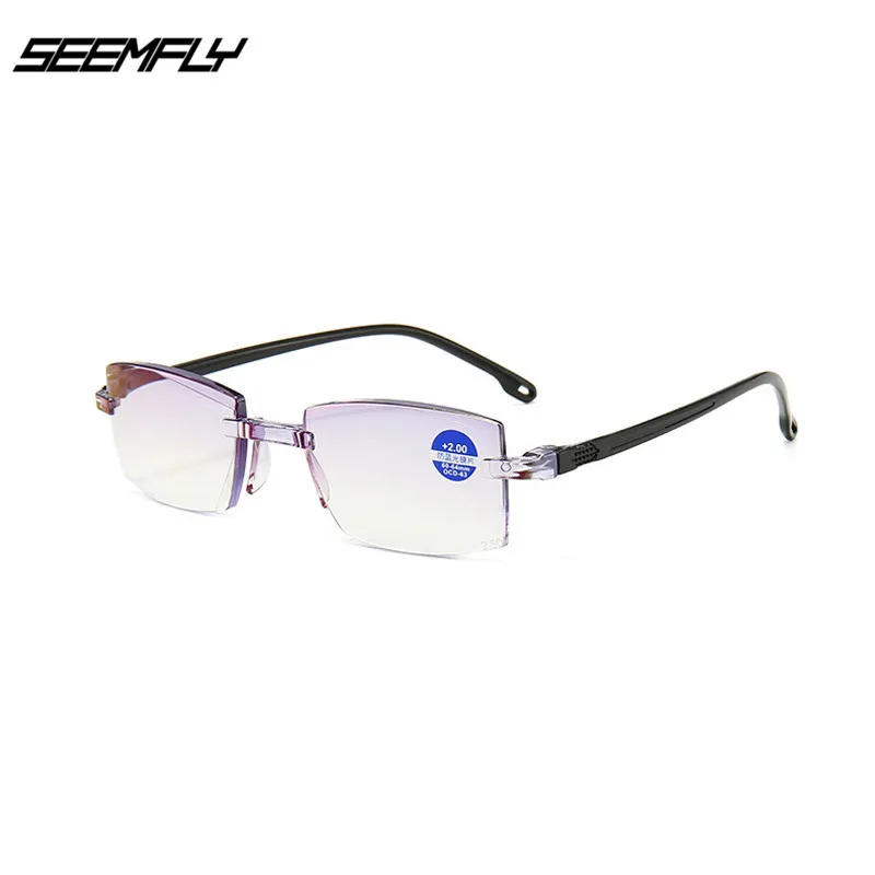 SEEMFLY антибликовыми свойствами светильник, очки для чтения, Для женщин очки при дальнозоркости, очки красная рамка пресбиопические очки 1,0 1,5 2,0 2,5 3,0 3,5 4,0