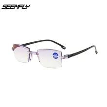SEEMFLY антибликовыми свойствами светильник, очки для чтения, Для женщин очки при дальнозоркости, очки красная рамка пресбиопические очки 1,0 1,5 2,0 2,5 3,0 3,5 4,0