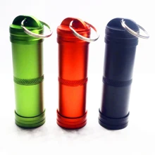 Открытый может пилюль емкость для бутылок коробка брелок водонепроницаемый контейнер EDC аварийного выживания путешествия Кемпинг оборудование случайный цвет