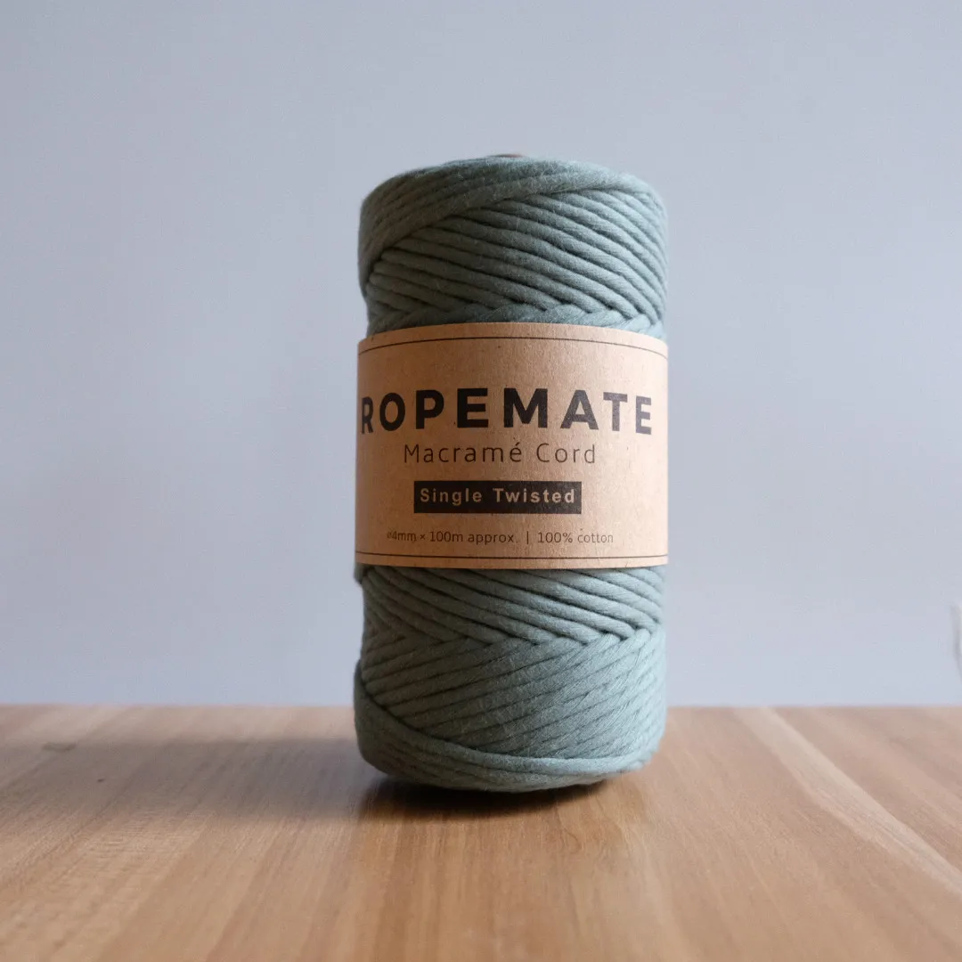 ROPEMATE DIY шнур 4 мм одножильный макраме хлопковый для настенного подвесного ремесла