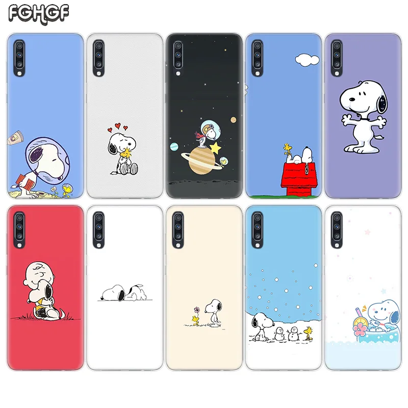 

Cartoon Anime Cute Snoopys Case For Samsung Galaxy S10 Plus S10E A70 A50 A30 M40 M30 M20 A40 A20 A10 M10 A20E A50S A30S Cover
