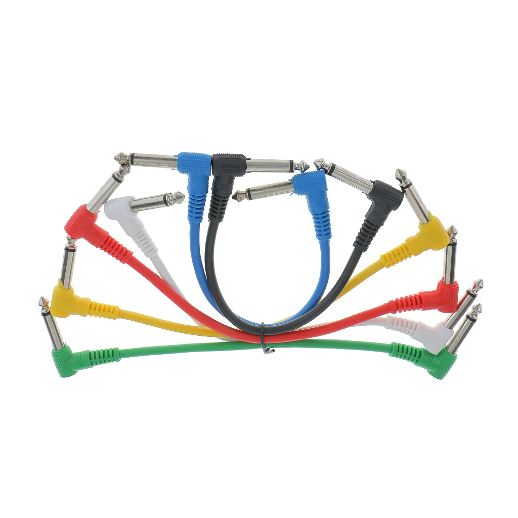 6pcs Guitar Effect Pedal Patch Cable For Electric Guitar Bass Parts