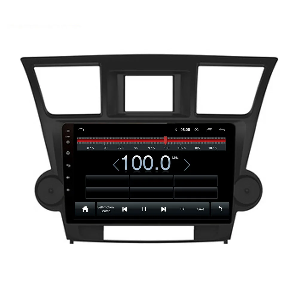 R Way Android автомобильный Dvd Gps мультимедийный плеер для Toyota Highlander 2007 2008 2013 2014 2G + 32G 10 1