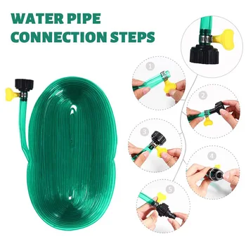

Trampoline Outdoor Waterpark PVC Water Sprinkler Pipe Irrigation Spray Hose Greenhouse Kids Lawn Yard Easy Install Home Garden