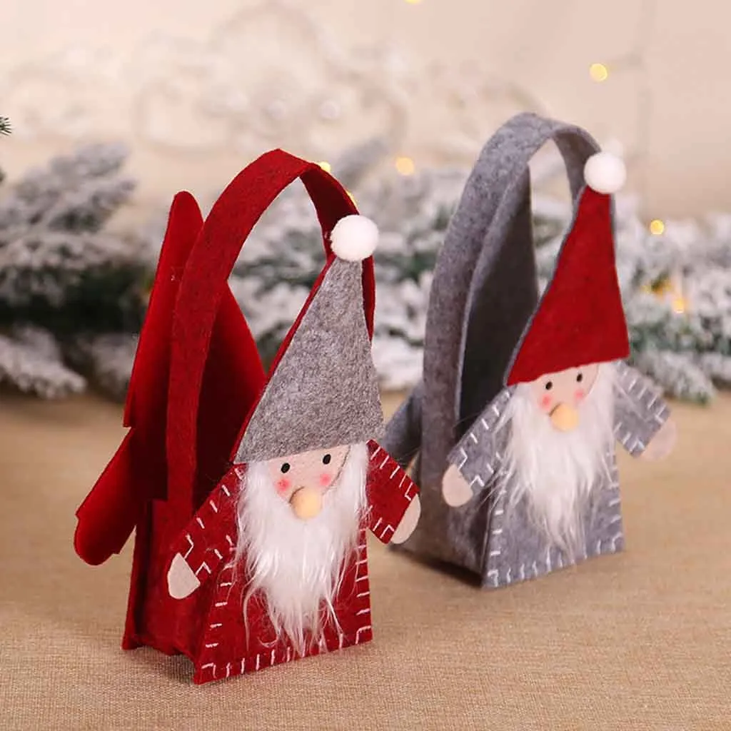 Санта Клаус Олень Tote подвески для сумок маленькая Конфета Подарки Украшения настольные рождественские украшения для дома adornos de navidad