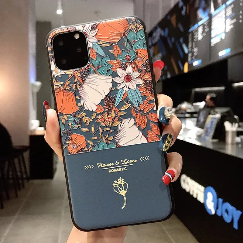 Чехол для iPhone 6 6s 7 8 Plus X XR XS 11 Pro Max Ретро Китайский стиль чехлы с тиснением задняя