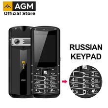 Teclado russo agm m5 simplificado android os 4g lte tipo c tela de toque ip68 impermeável robusto destaque telefone móvel 2.8 Polegada