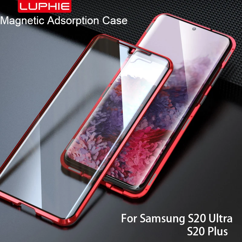Magnetic Case For Samsung Galaxy S20 S10 S21 S8 S9 Note 20 Ultra Plus  Note 9 A72 A71 A52 s20 fe Cases Glass Cover Metal Funda