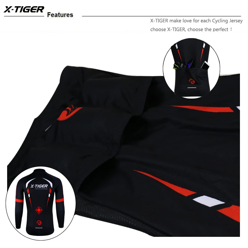 X-Tiger, с длинным рукавом, велосипедные майки, набор, Ropa, Майо, Ciclismo, одежда для велосипеда, одежда для велоспорта, набор, весна, MTB, одежда для велоспорта