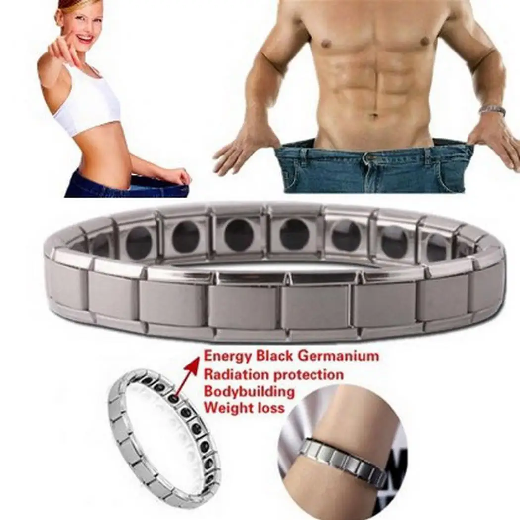 

Health Magnetic Bracelet Women Men Jewelry 13mm/0.5inch 195mm/7.68inch Stainless Daily Steel Energy Chain
