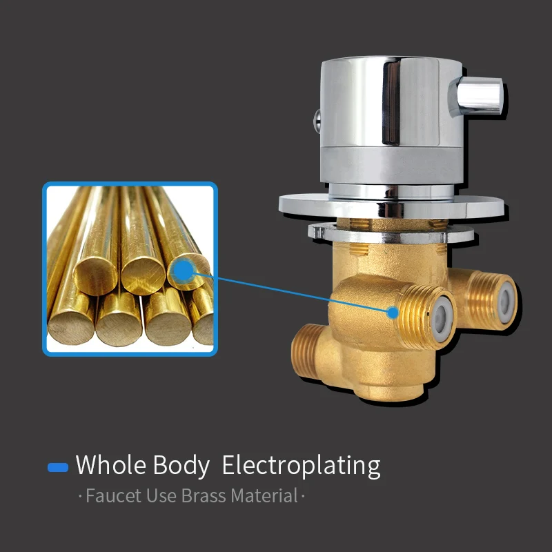 Najtaniej Vagsure termostatyczny 1 Way wyjście mosiężne baterie prysznicowe naścienny zawór mieszający zimnej i ciepłej wody Mixer Tap dla kabina prysznicowa