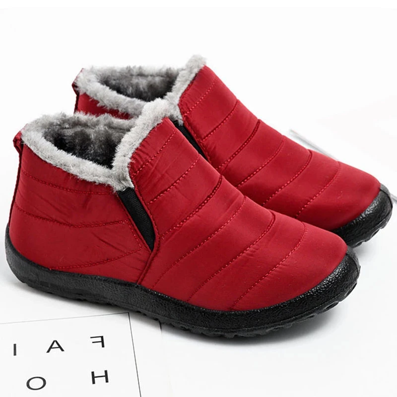 Women's Ankle Boots Winter Warm Snow Boots Women Black Ladies Shoes Waterproof Women's Short Comfortable Female Shoes