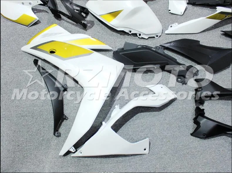 4 подарки ABS литьевая форма мотоцикл Обтекатели подходит для YAMAHA R3 R25- 15-19 обтекатель кузова набор белое золото