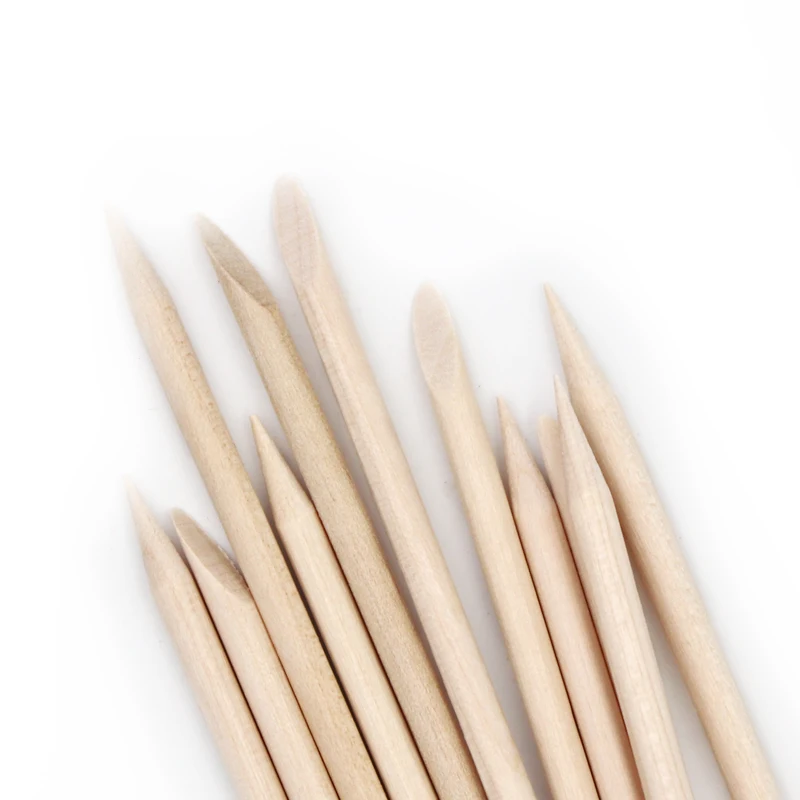 100 шт деревянные наклейки для кутикулы для ногтей оранжевые деревянные палочки для удаления кутикулы инструменты для маникюра