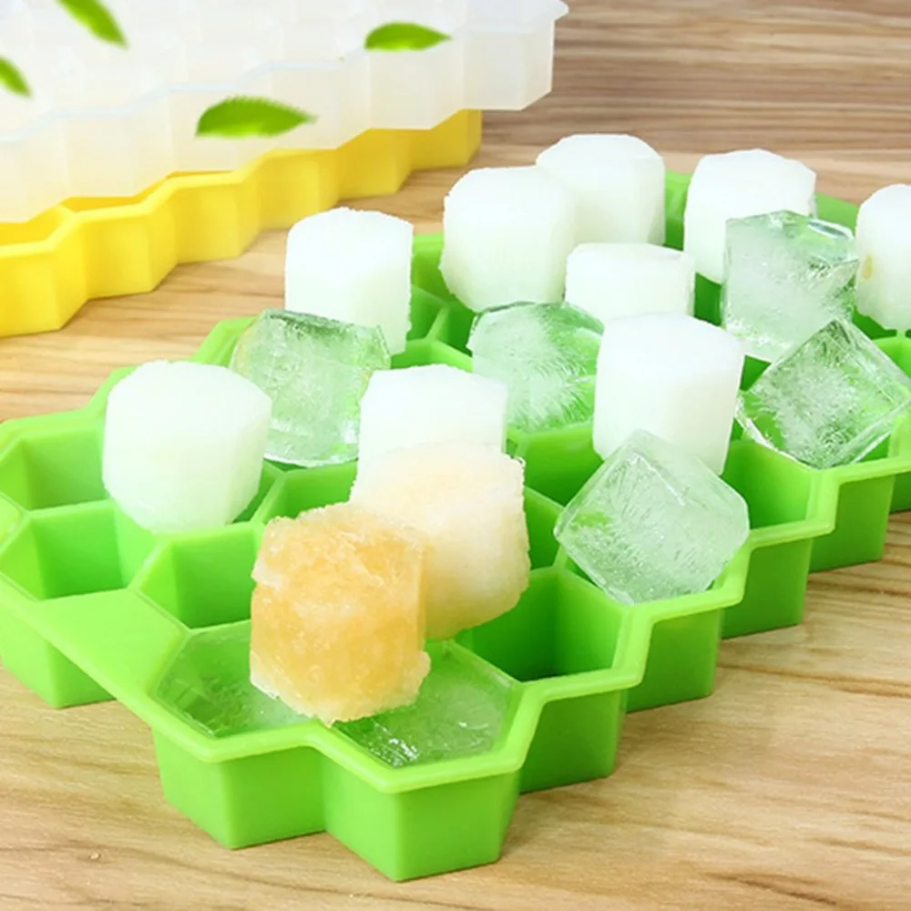 Non-Toxic 37 Grids Easy To Clean Soft Silicone Ice Cube Tray Molds DIY Desert Cocktail Juice Maker Mould Home Kitchen Tools
