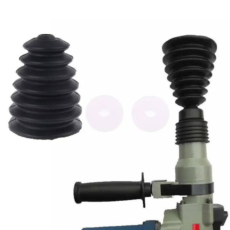 

New Electric Hammer Rubber Dust Cover Dust Cup Dust Collector Power Tool Accessories short black Hotselling U hOMEcastle Store