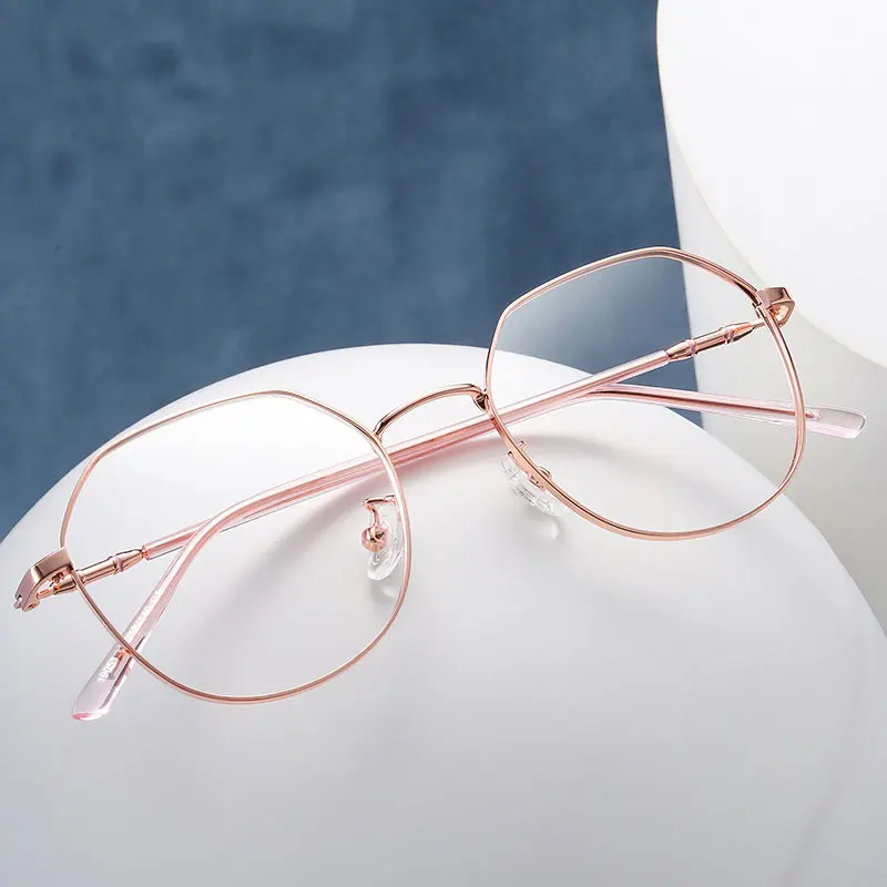 

Round Glasses Frame Woman Men Glasses Retro Myopia Optical Frames Metal Clear le ns Black Silver Gold Eyeglasses Oculos 19053