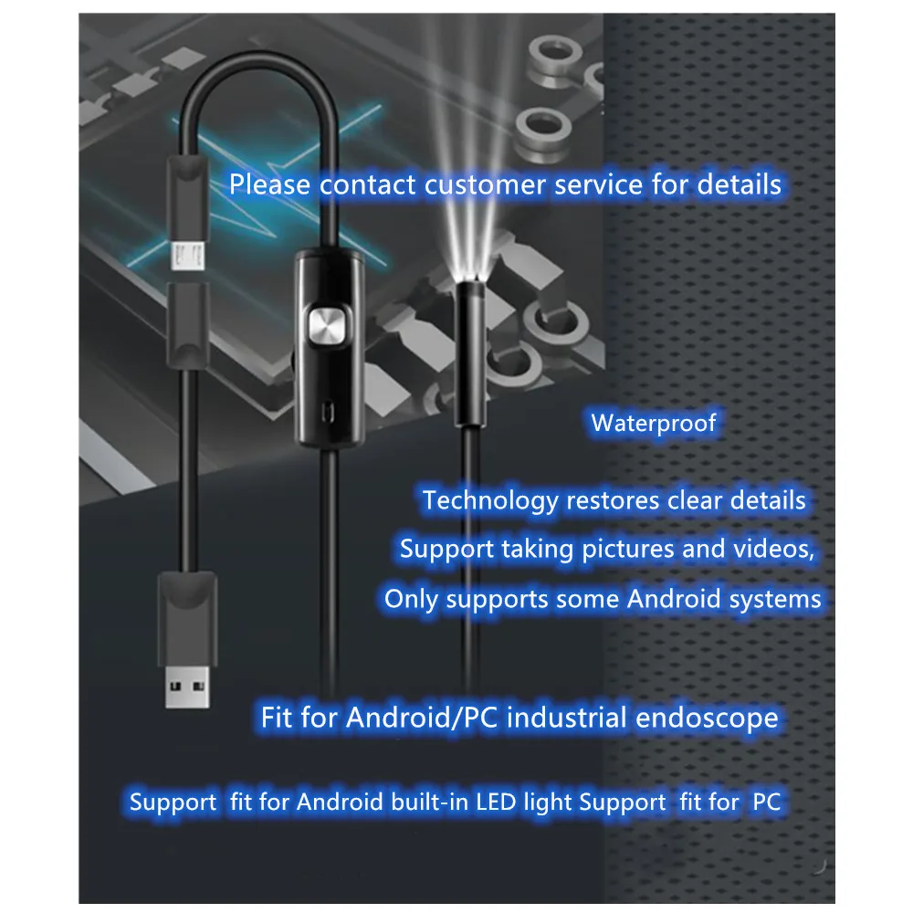 Новый 1 м Android мобильный телефон USB эндоскоп 5 мм градиентные фильтры нормальной IP67