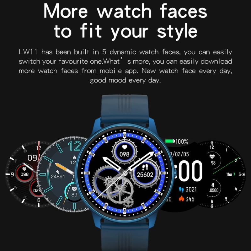 US $29.44 2021 New Smart Watch Man Heart Rate Monitor IP68 Waterproof Fitness Tracker Wristwatch Custom Faces Play Music Smartwatch Women