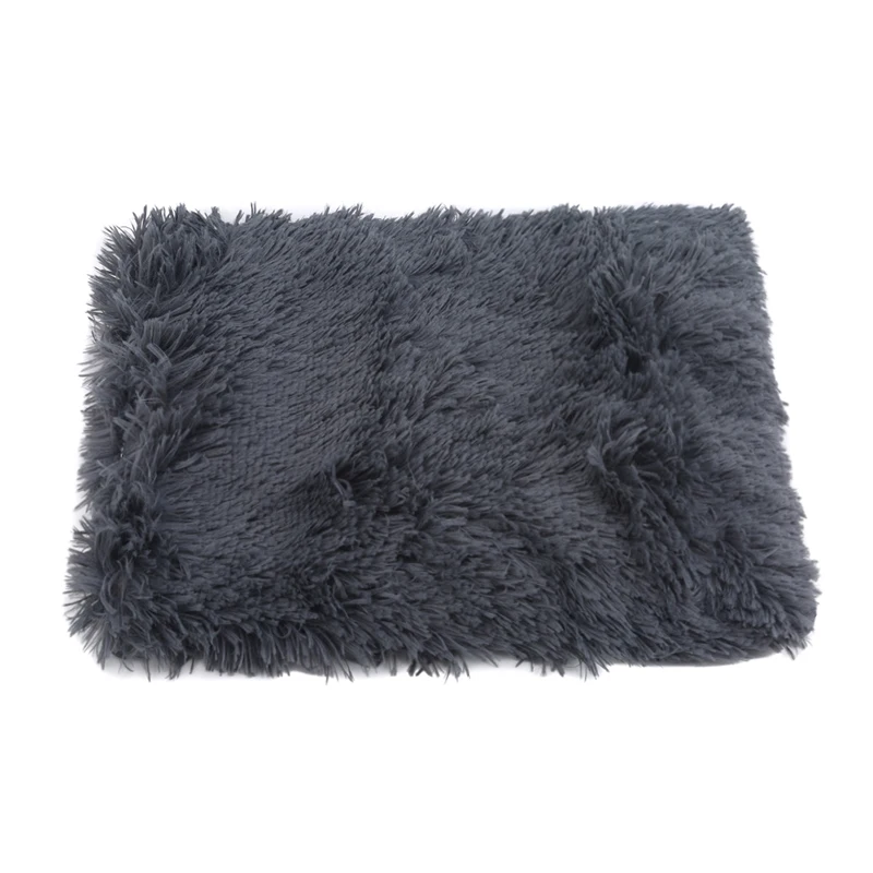 dark gray Высокое качество, теплая кровать для щенка, кошки, мягкая флисовая подушка для питомца, зимняя кровать для собаки, коврик для дома, одеяло для маленькой большой собаки, кошачий питомник - Цвет: dark gray
