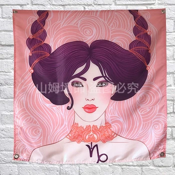 

Scorpio constellation Nordic style Cartoon Movie Poster Banners Children's Room Wall Decor Hanging Art Waterproof Cloth Flags