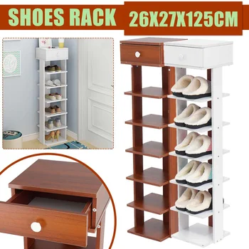 

Corner Wooden Shoe Rack Organizer Cabinet Shoe Storage Modern Home Furniture Closet Standing Space-saving Stand Holder