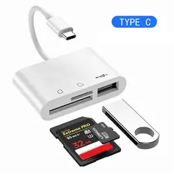 USB-C type C USB флеш-диск U накопитель SD SDHC MicroSD TF кардридер для IPAD Pro Macbook DELL samsung ASUS и т. Д. Компьютер ноутбук ПК