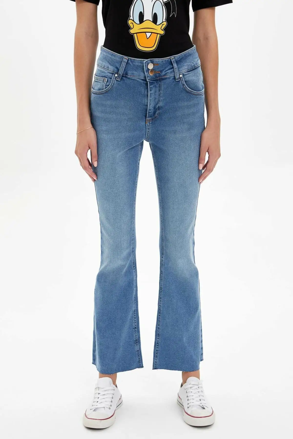 Дефакто женские Trousers-L7890AZ19AUDeFacto женские модные свободные джинсовые брюки повседневные брюки удобные длинные брюки женские осенние