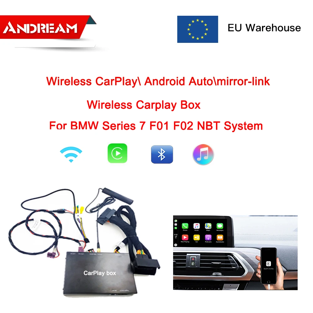 Excellent Andreamt CarPlay Android Auto Wireless Decoder for BMW 7 Series F01 F02 original NBT system Retrofit Kit 0 Excellent Andreamt CarPlay Android Auto Wireless Decoder for BMW 7 Series F01 F02 original NBT system Retrofit Kit 0