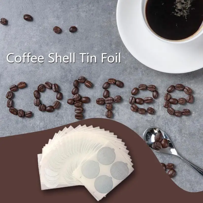 

100pcs Self Adhesive Round Tinfoil Paper Wide Scope of Application Practical Economy Nespresso Coffee Capsule Flim Sticker