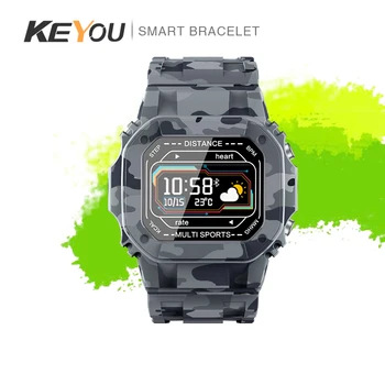 

2020 New Sports Smart watch KEYOU-i2 0.96Inch Smart Watch Men Full Touch Screen Fitness Smart Watch, Blood Pressure measure 20