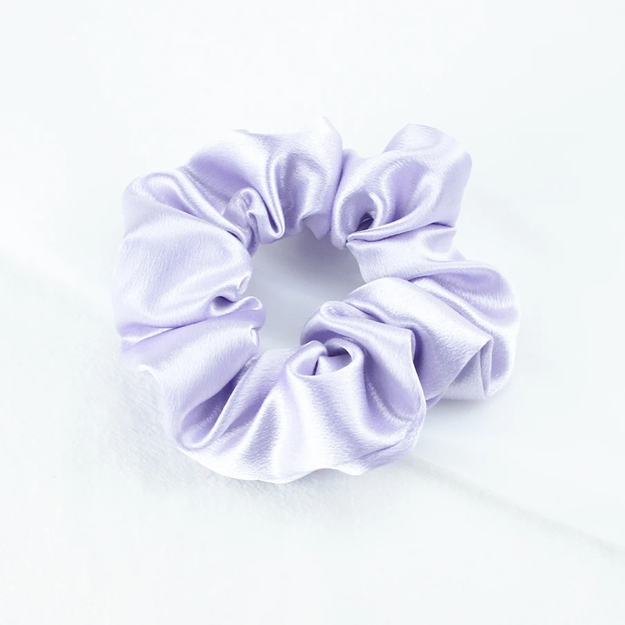 korean hair clips Satin Silk Scrunchies Rubber Elastic Hair Bands Women Girls Cute Solid Ponytail Holder Hair Tie Simple Headband Hair Accessories hair bow for ladies