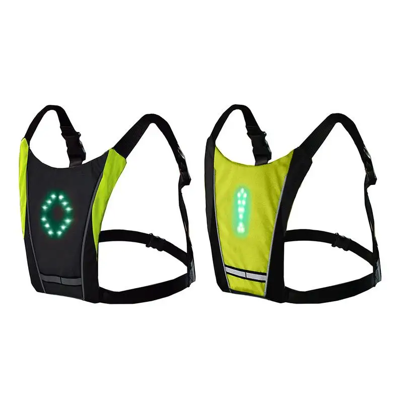 

Cycling Bicycle Vest LED Wireless Safety Turn Signal Light Vest For Bicycle Riding Night Warning Backpack Guiding Light