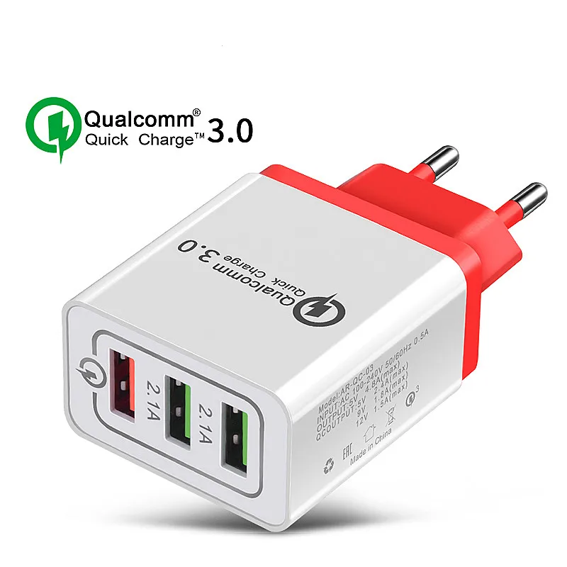 

Quick Charge 3.0 USB Charger 5V 2.4A QC3.0 Fast Charging USB Travel Wall Charger for iPhone Samsung Xiaomi Mobile Phone Charger